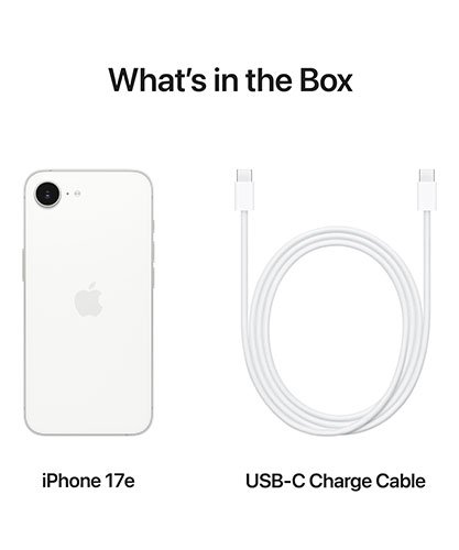 iPhone 17e white box contents