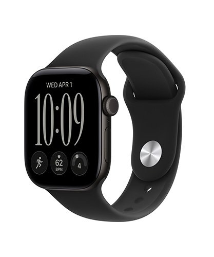 Watch Series 12 GPS + Cellular 42mm Black Aluminum Case with Black Sport Band