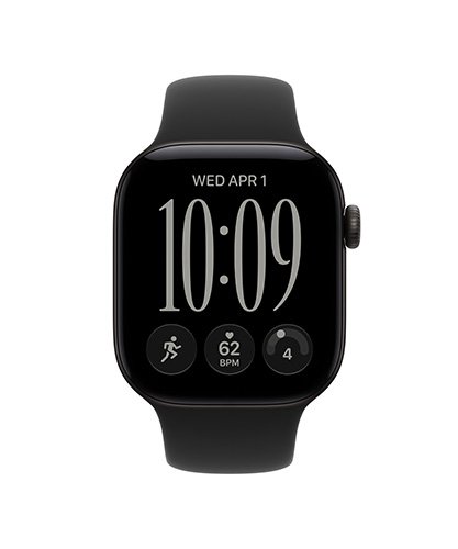 Watch Series 12 GPS + Cellular 42mm Black Aluminum Case with Black Sport Band