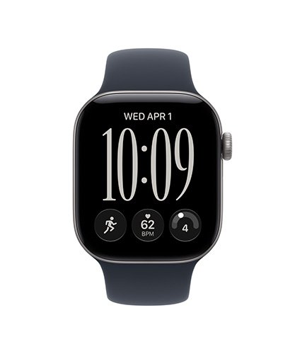 Watch Series 12 GPS + Cellular 42mm GPS plus Cellular Space Gray Aluminum Sport Band Navy Blue