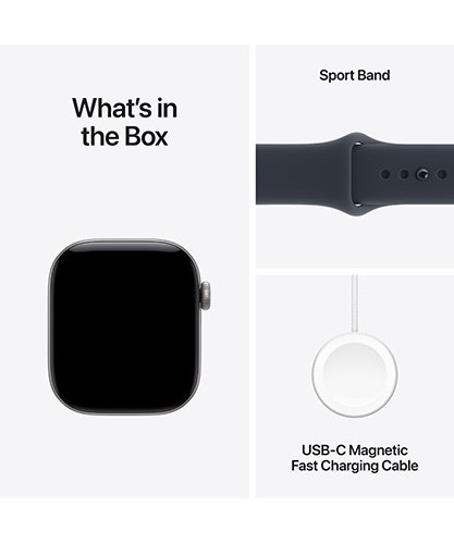 Watch Series 12 GPS + Cellular 42mm GPS plus Cellular Space Gray Aluminum Sport Band Navy Blue