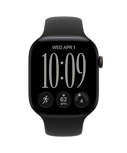 Apple Watch Series 12 GPS + Cellular 46mm Black Aluminum Case with Black Sport Band - M/L