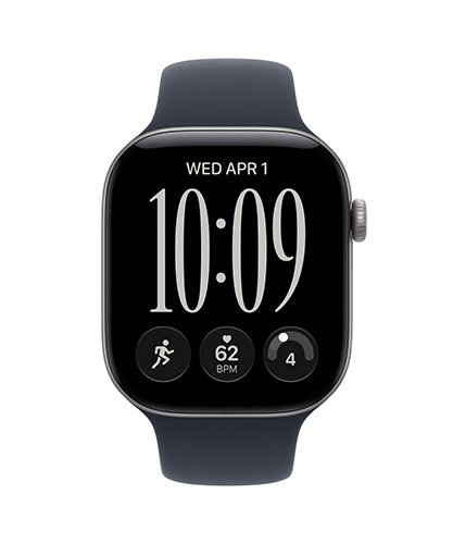 Apple Watch Series 12 GPS + Cellular 46mm Space Gray Aluminum Case with Navy Sport Band - M/L