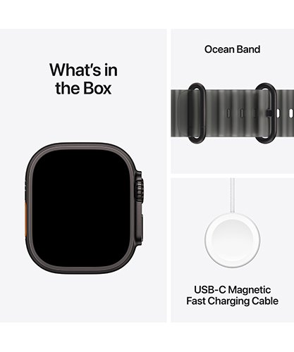 Watch Ultra 4 GPS + Cellular 49mm Black Titanium case with Translucent Black Ocean Band