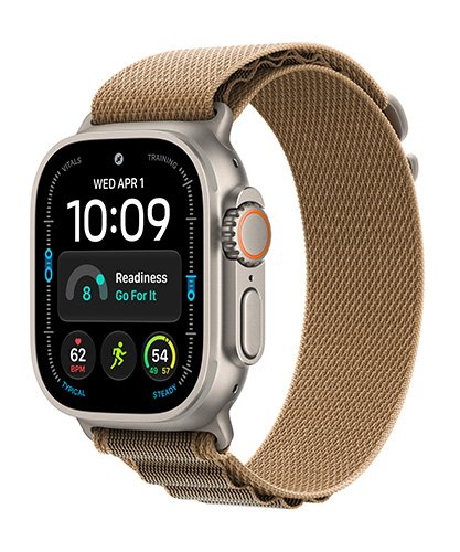 Watch Ultra 4 GPS + Cellular 49mm Natural Titanium case with Desert Apline Band