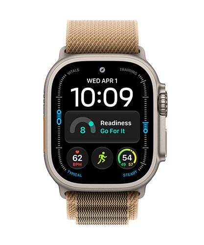 Watch Ultra 4 GPS + Cellular 49mm Natural Titanium case with Desert Apline Band