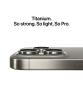 iPhone 15 Pro Natural Titanium camera lying down