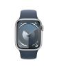 Apple Watch Series 9 41mm Silver Aluminum Storm Blue Band front