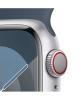 Apple Watch Series 9 41mm Silver Aluminum Storm Blue Band dial