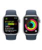 Apple Watch Series 9 41mm Silver Aluminum Storm Blue Band health monitor