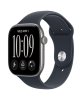 Apple Watch Series 12 GPS + Cellular 46mm Space Gray Aluminum Case with Navy Sport Band - M/L
